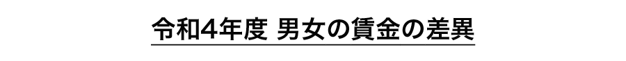 令和4年度 男女の賃金の差異